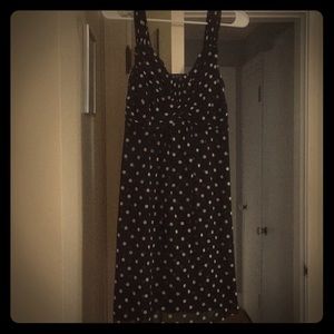 Black & white polka dot semi formal summer dress